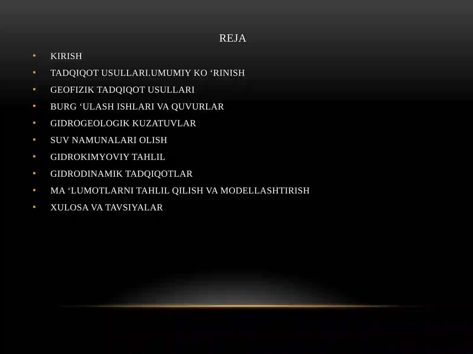 GIDROGEOLOGIK TADQIQOT USULLARI 2