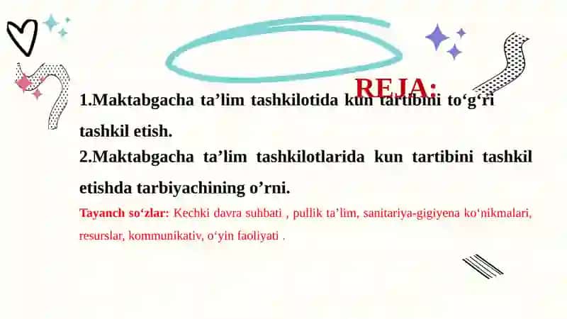 Maktabgacha ta’lim tashkilotida kun tartibini to‘g‘ri tashkil etishda tarbiyachining roli 2