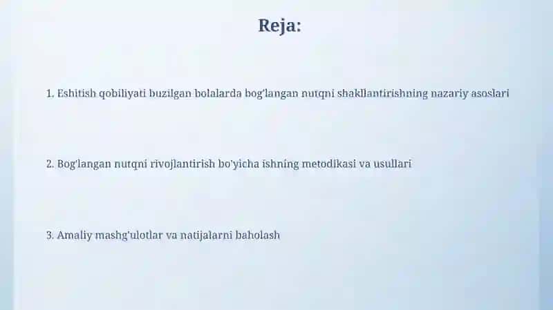 Eshitishda Nuqsoni Bolgan Bolalarning Boglangan Nutqini Shakllantirish 2