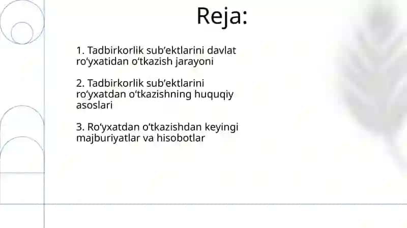 Tadbirkorlik subyektlarini davlat roʻyxatidan oʻtkazish 2