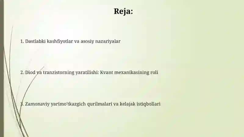 Yarim o'tkazgichlar fizikasi fanining rivojlanish tarixi 2