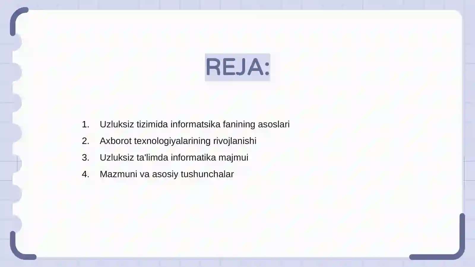 Uzluksiz tizimida informatika va axborot texnologiyalari fanlarining mazmuni 2