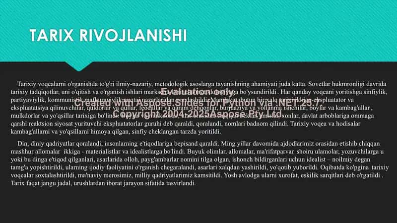 O'zbekiston tarixini o'rganishning nazariy-ilmiy va metodologik tamoyillari 2