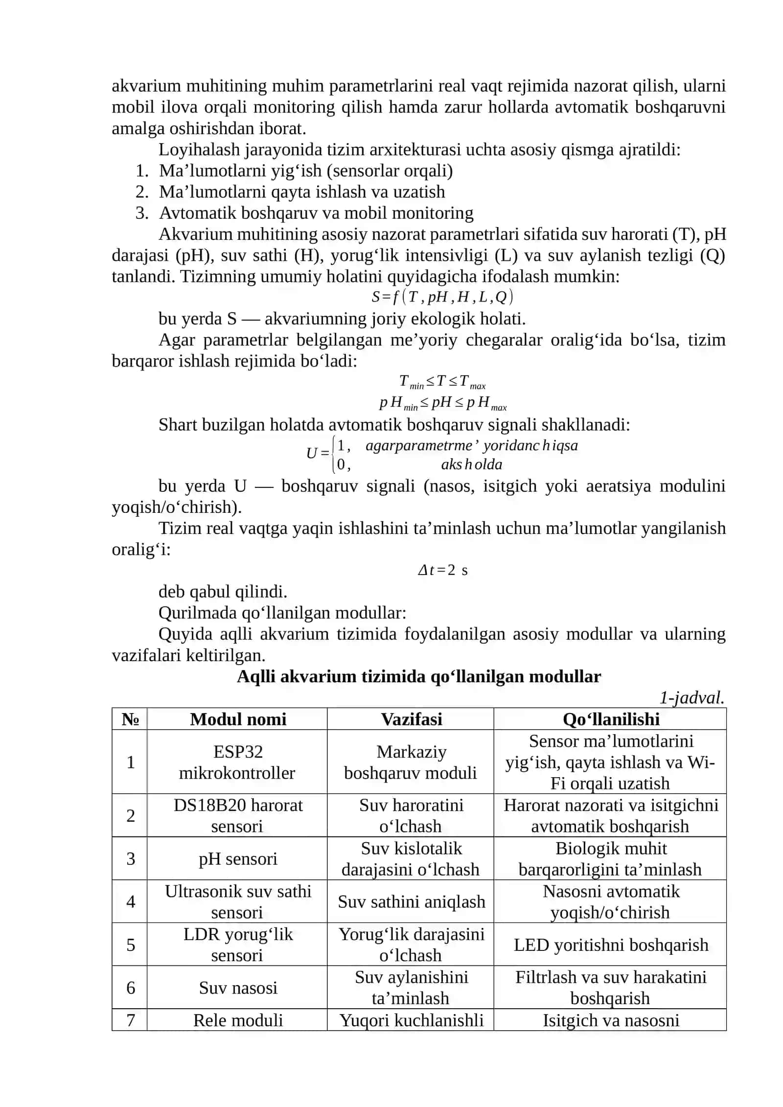 Tezis_MOBIL TEXNOLOGIYALAR ASOSIDA AQLLI AKVARIUM TIZIMINI LOYIHALASH 2