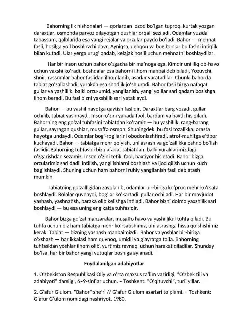 "Bahor tuhfasi" 2