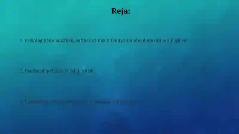 Psixologiyada kuzatish, suhbat va inson faoliyati maxsulini tahlil qilish 2