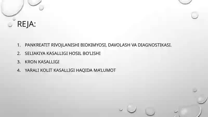 Pankreatit rivojlanishining biokimyoviy asoslari 2