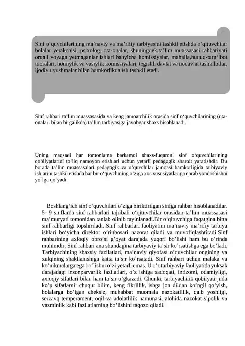 Sinf Rahbari Faoliyati 2