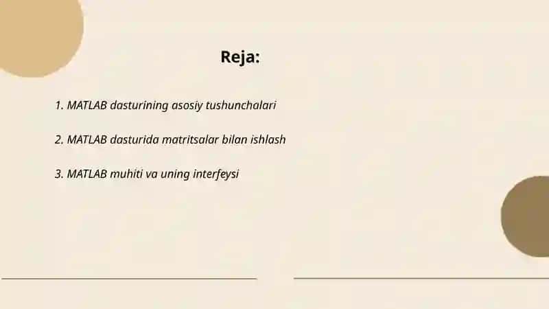 MATLAB dasturi 2