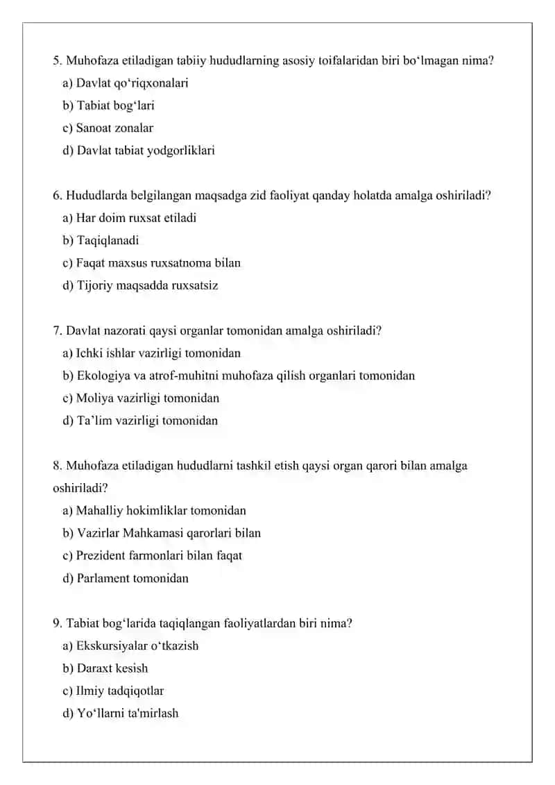 Muhofaza etiladigan tabiiy hududlar tushunchasi va ularning huquqiy asoslari 2