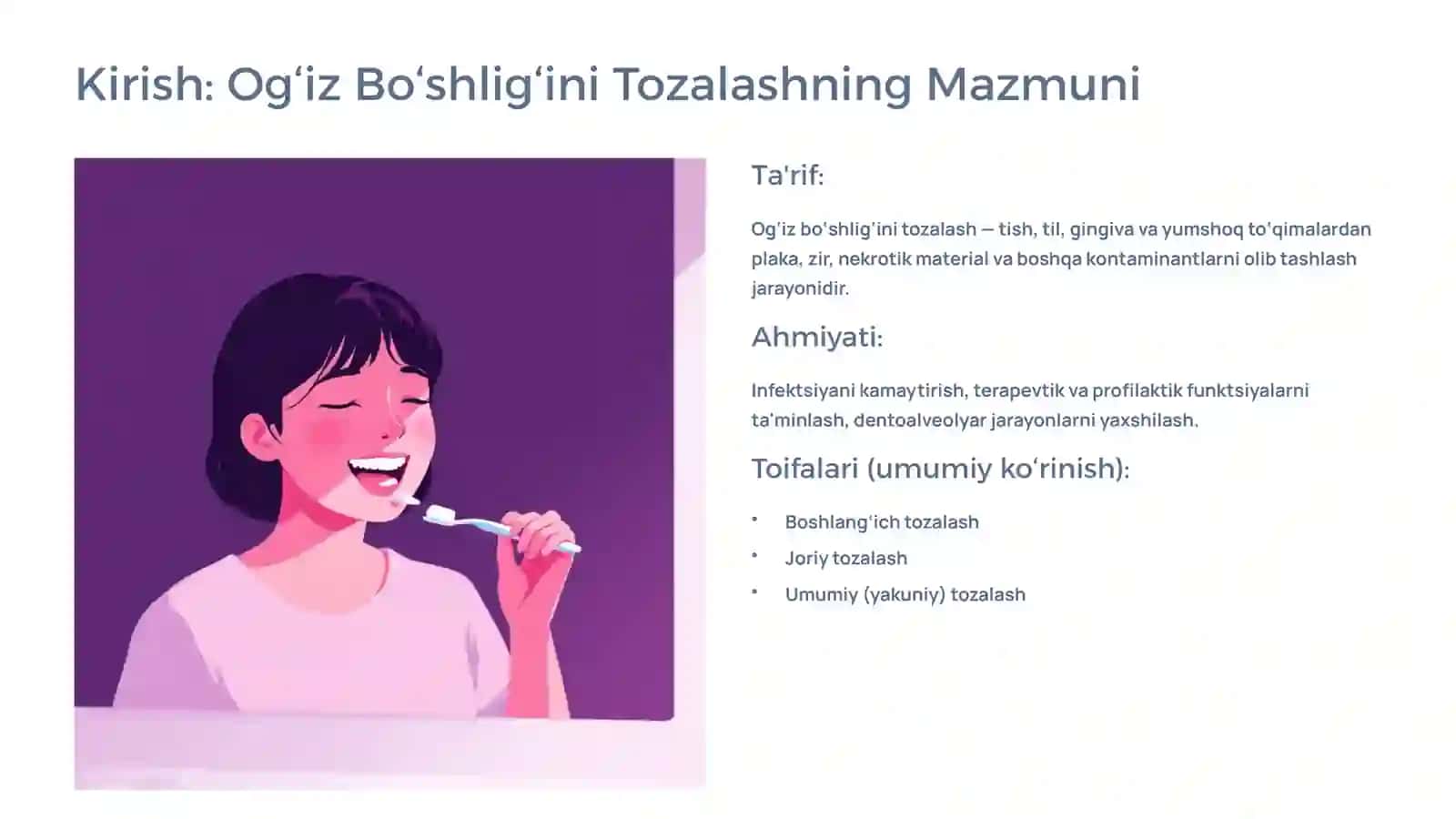 Og‘iz Bo‘shlig‘ini Tozalashning Mazmuni 2