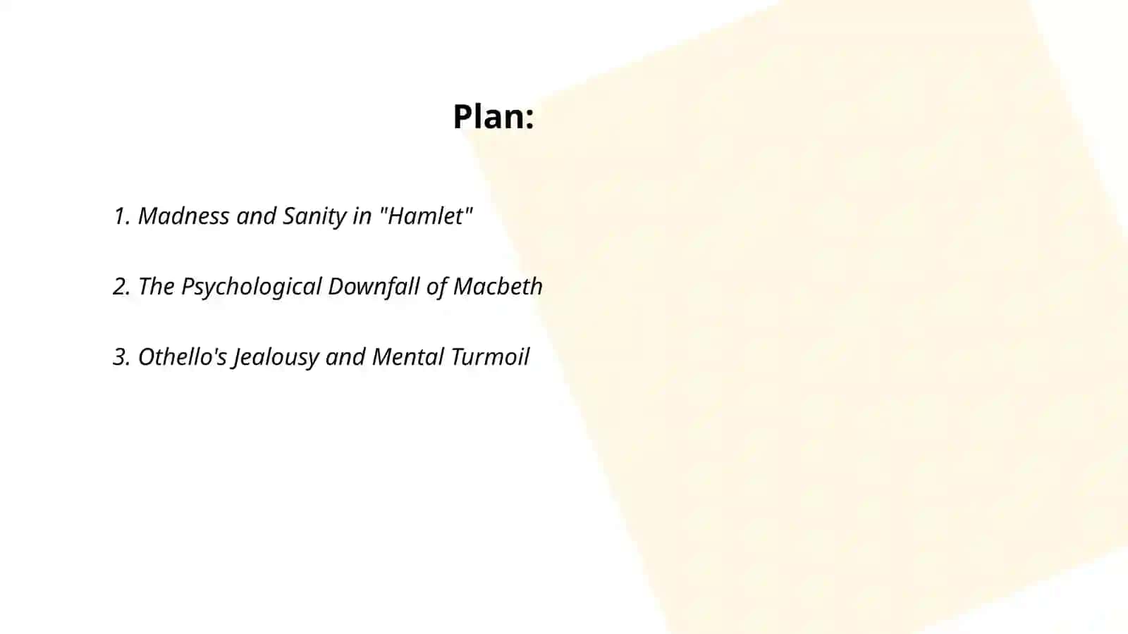 The depiction of mental states in the works of W. Shakespeare 2