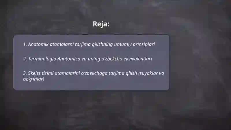 Anatomik iboralarning tarjimasi 2