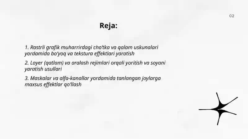 Rastrli grafik muharrirda uskunalar yordamida maxsus effektlar yaratishning yoʻllari 2
