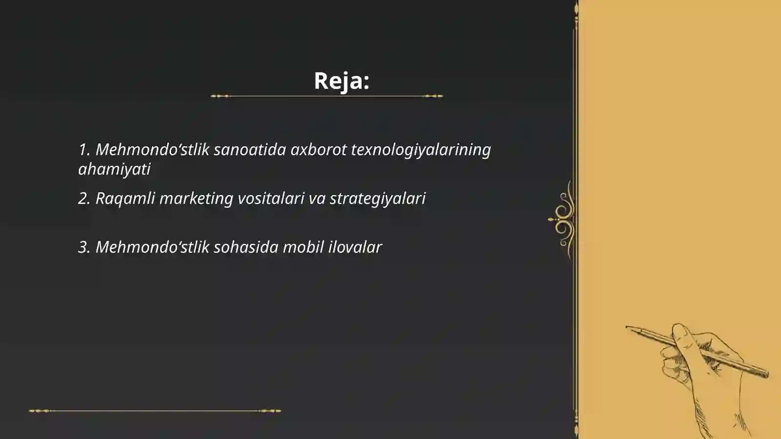 Mehmondoʻstlik sanoatida axborot texnologiyalari 2