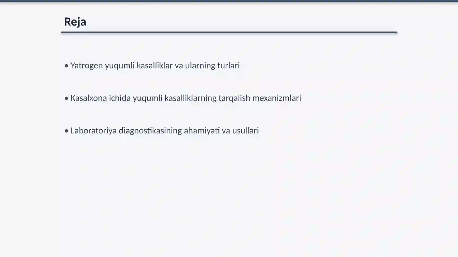 Yatrogen yuqumli kasalliklar qoʻzg'atuvchilar Loratoriya dliagnostikasi 2