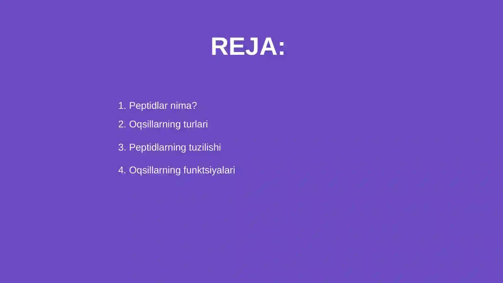 Peptidlar va oqsillar 2