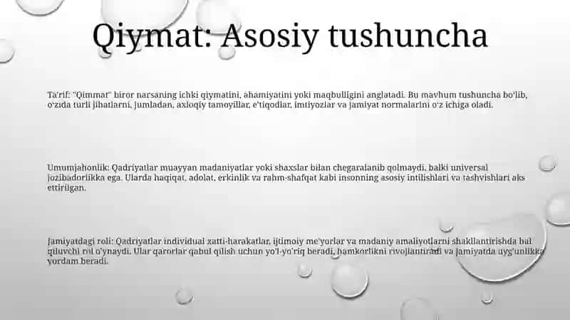 Qadriyat Tushunchasining Ma’Nosi Va Uning Umumiy Tavsifi 2