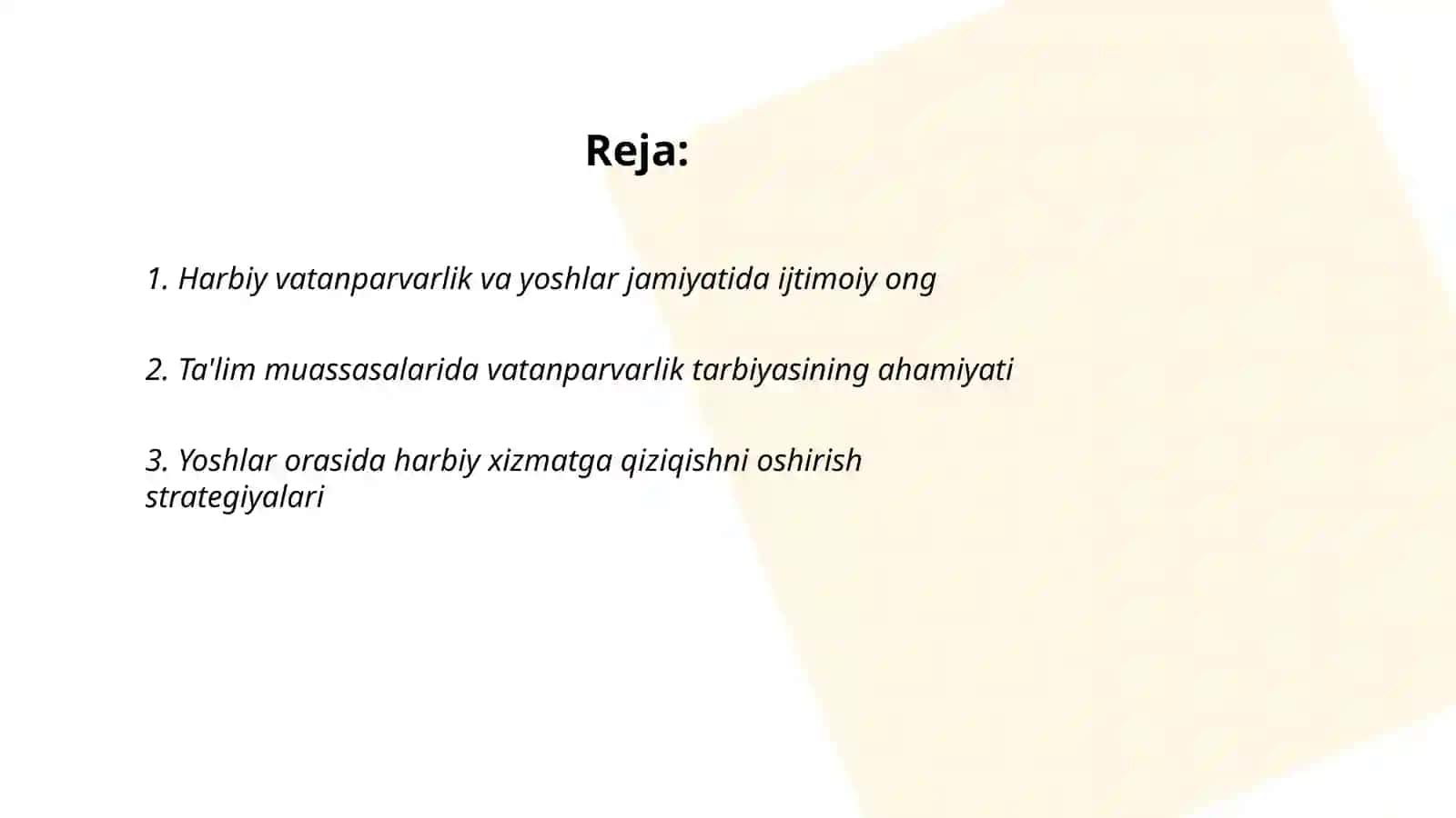 O'zbekistonda yoshlarni harbiy vatanparvarlik ruhida tarbiyalashning ijtimoiy muammolari 2