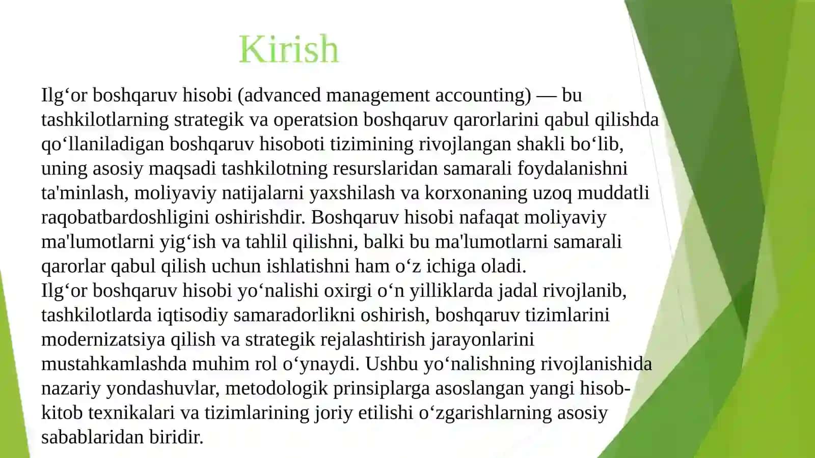 Ilg‘orboshqaruvhisobiyo‘nalishidagi nazariy qarashlar va amaliy tadqiqotlar 2