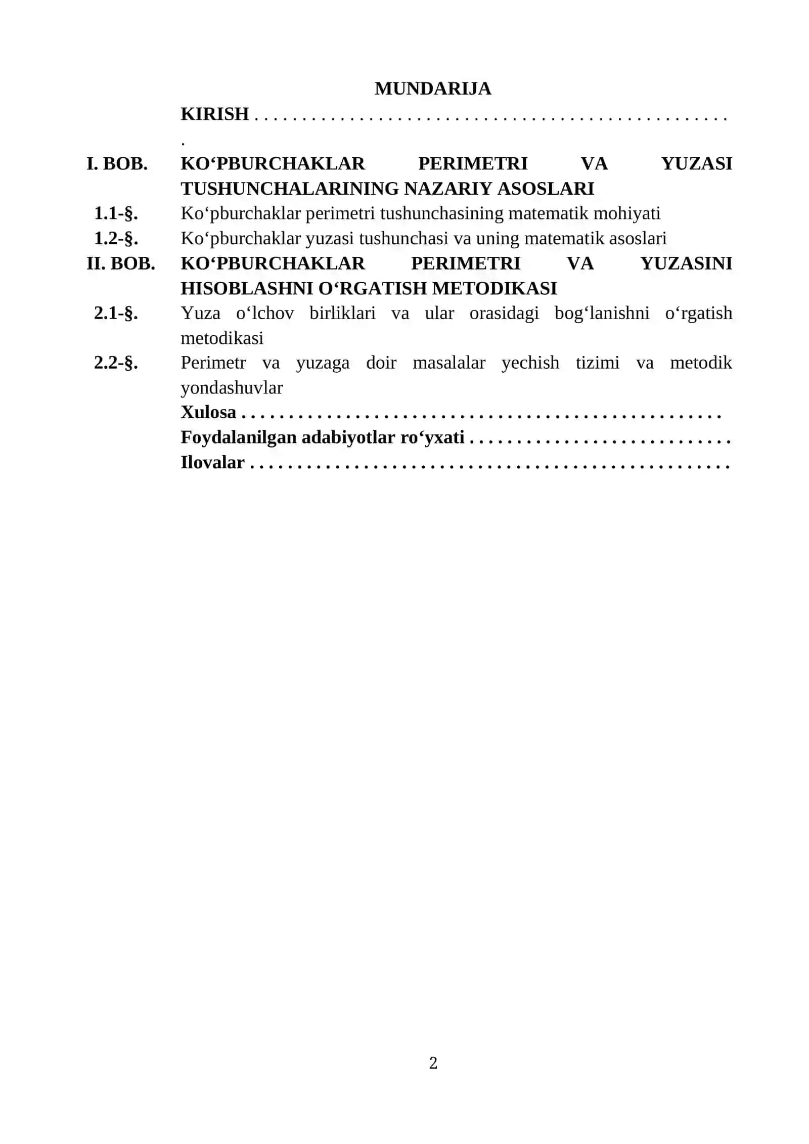 Ko‘pburchaklar Perimetri va Yuzasini Hisoblash, Yuza Olchov Birliklari va Ulari Orasidagi Bog‘lanishga Doir Masalalar Yechish 2