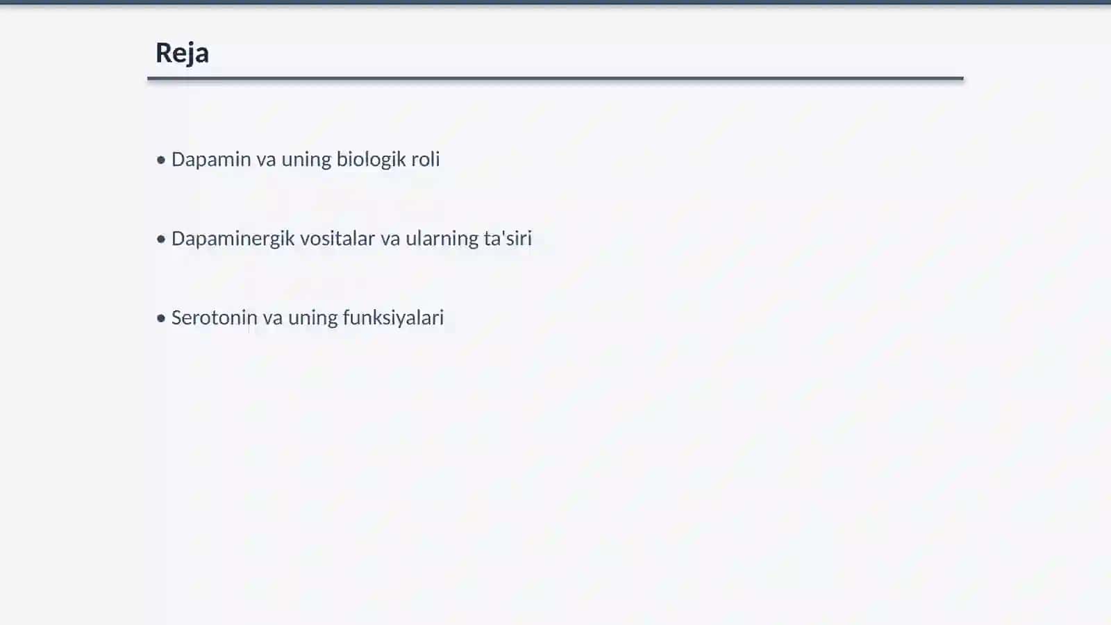 Dapamin va dapaminergik vositalar. Serotonin va serotonergik vositalar 2
