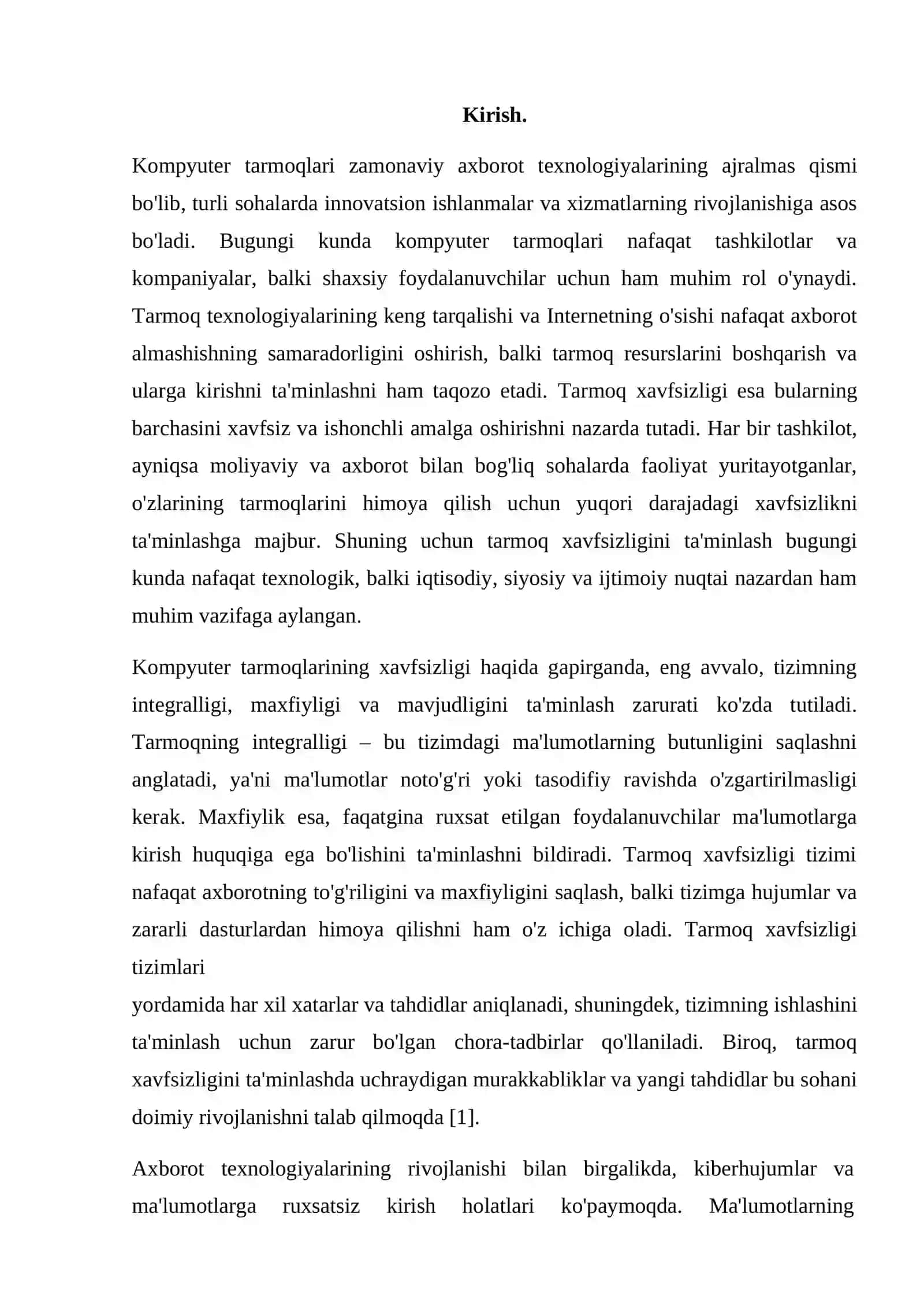 Kompyuter tarmoqlarining xavfsizligi 2