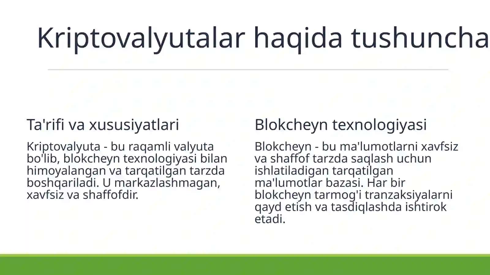 Kriptovalyutalarning elektron tijoratdagi roli 2