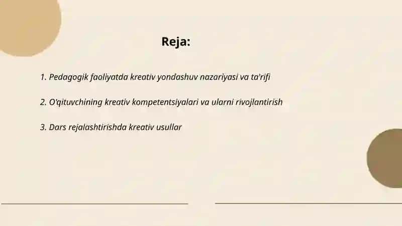 Pedagogik faoliyatda kreativ yondashuv 2