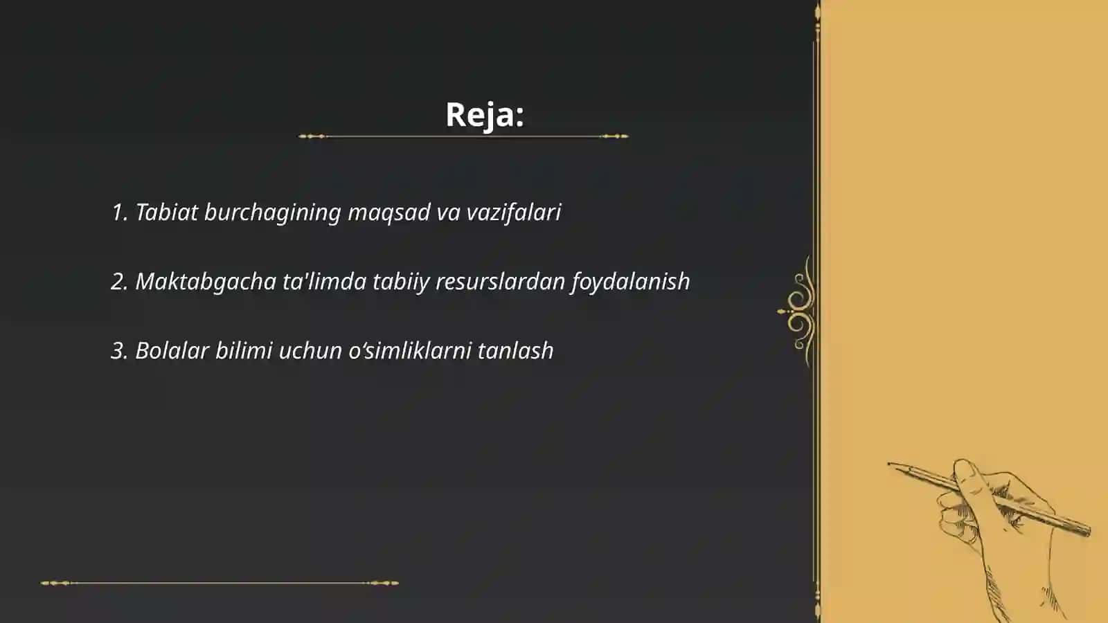Maktabgacha ta'lim tashkilotlarida tabiat burchagini tashkil etish 2