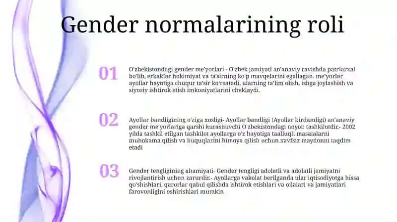 Ayollar Bandligi Shaklanishining O'Ziga Xosligi 2