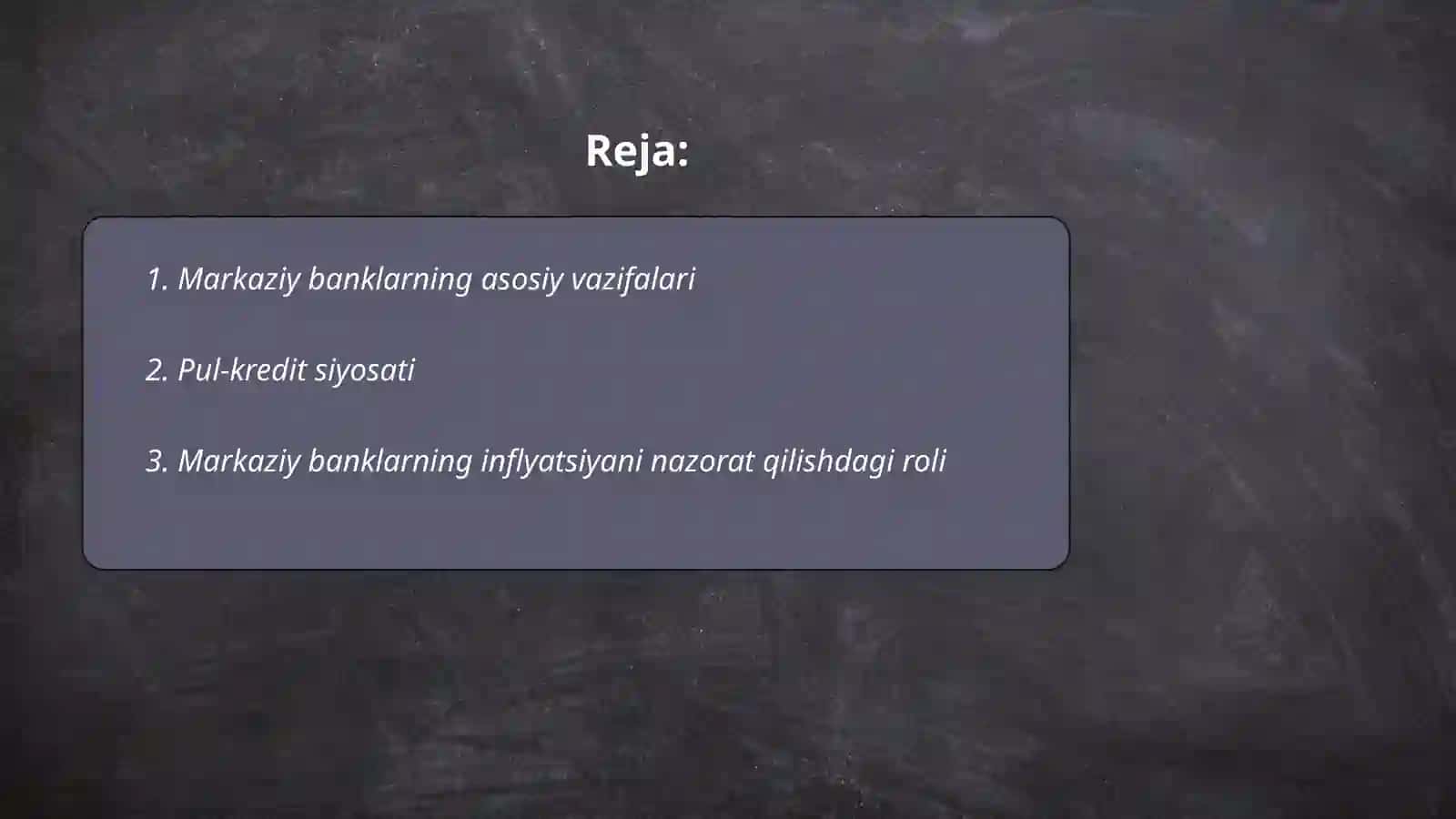 Markaziy banklarning global iqtisodiyotdagi roli 2