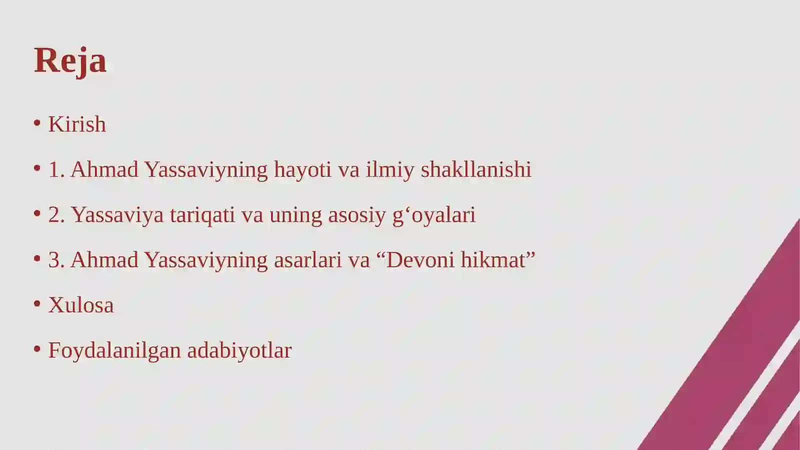 Ahmad Yassaviy (vaf. 1167) ta’limotining oʻziga xos jihatlari 2