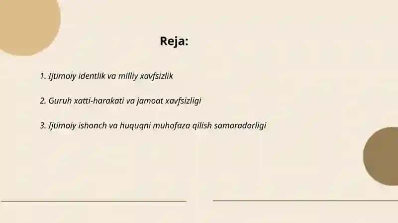 Ijtimoiy psixologiya va xavfsizlik muommolari 2