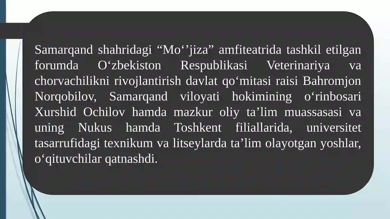 Veterinariya qasamiyodi 2