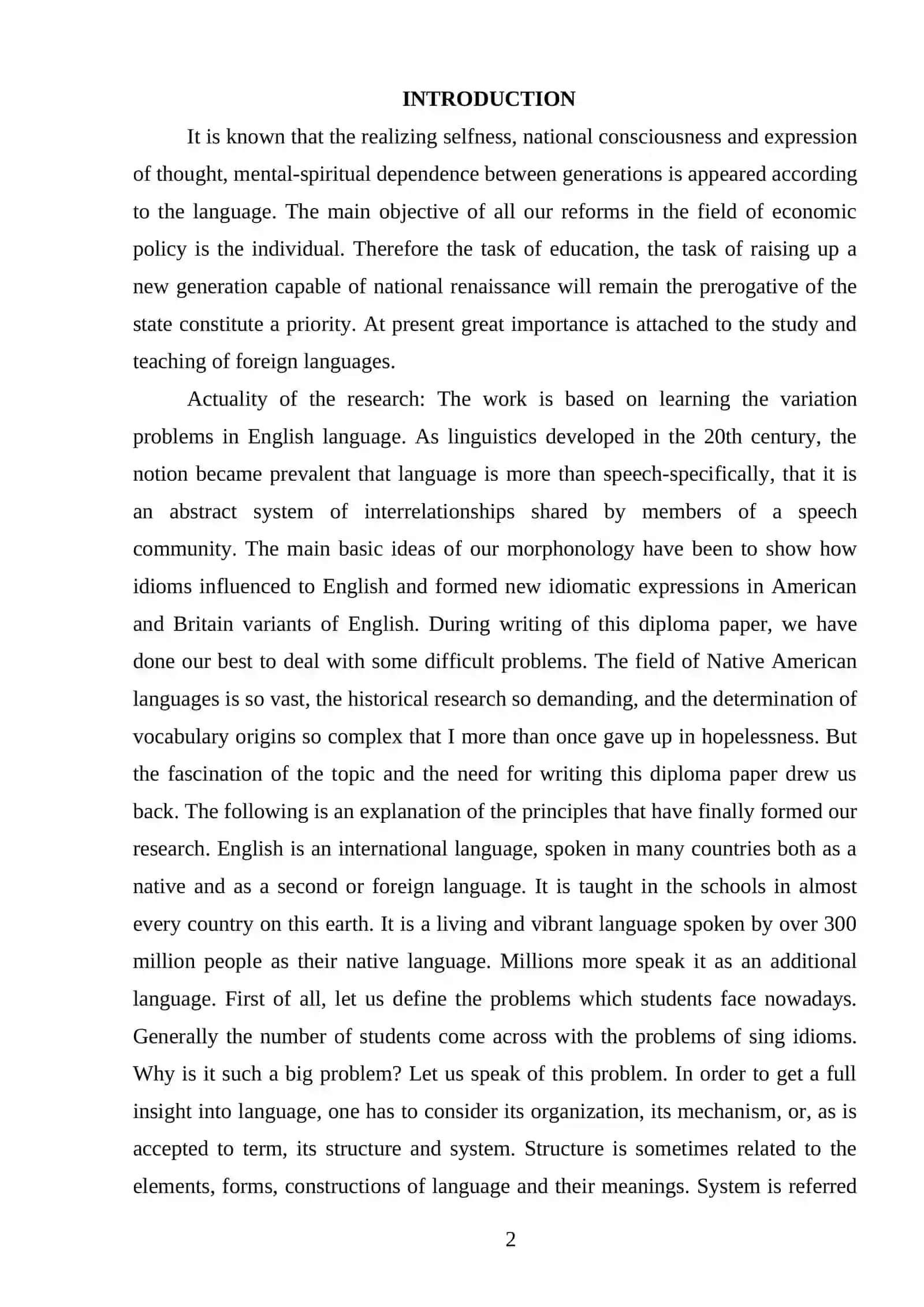 Idioms and their role in the language 2