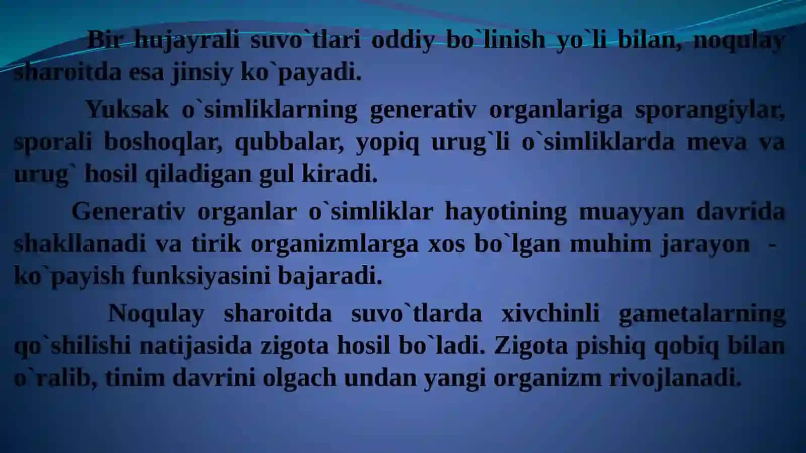 O`simliklarning generativ organlari filogenezi 2