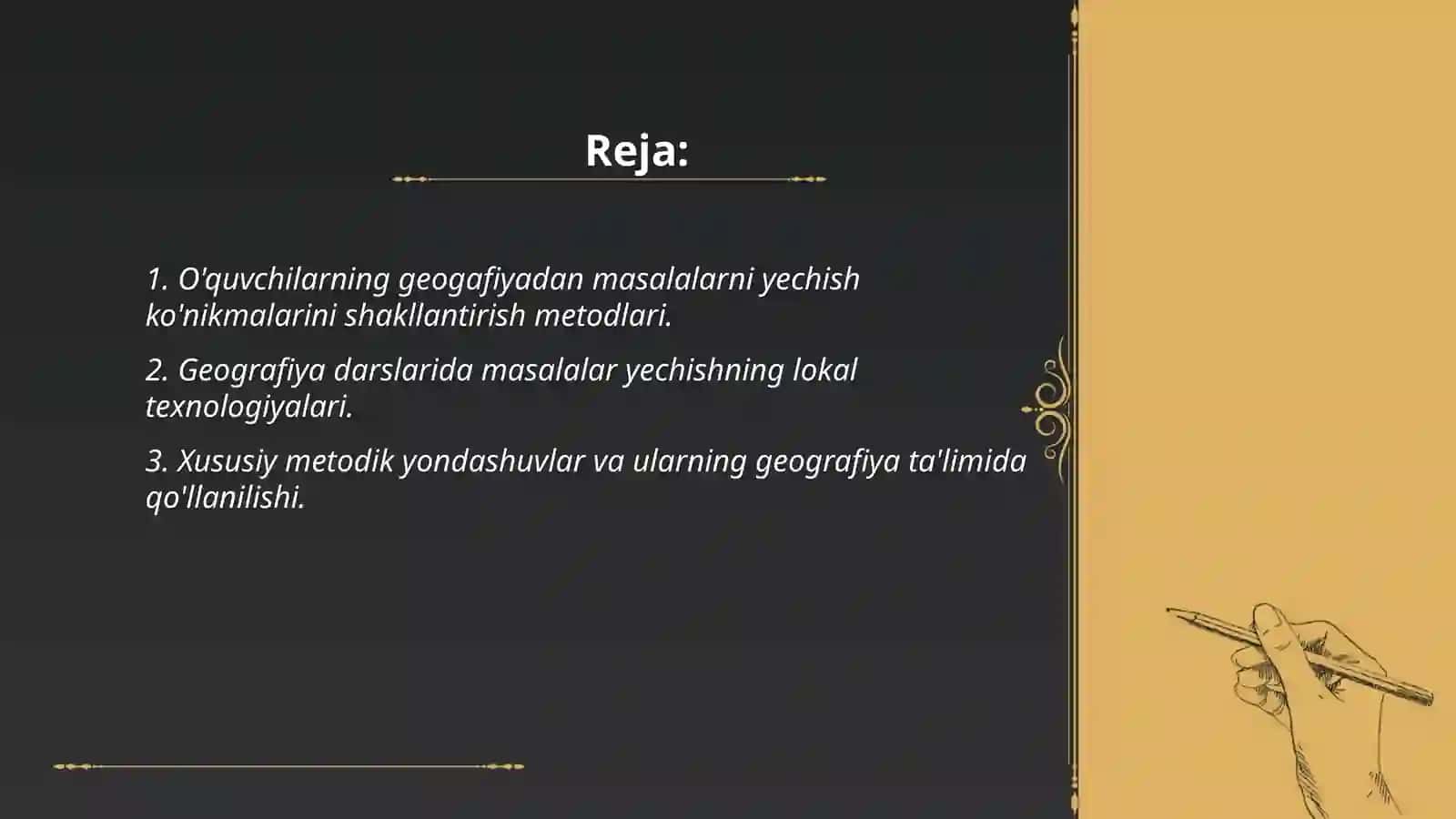 O'quvchilarning geografiyadan masala va mashqlar yechish ko'nikmalarini rivojlantirish 2