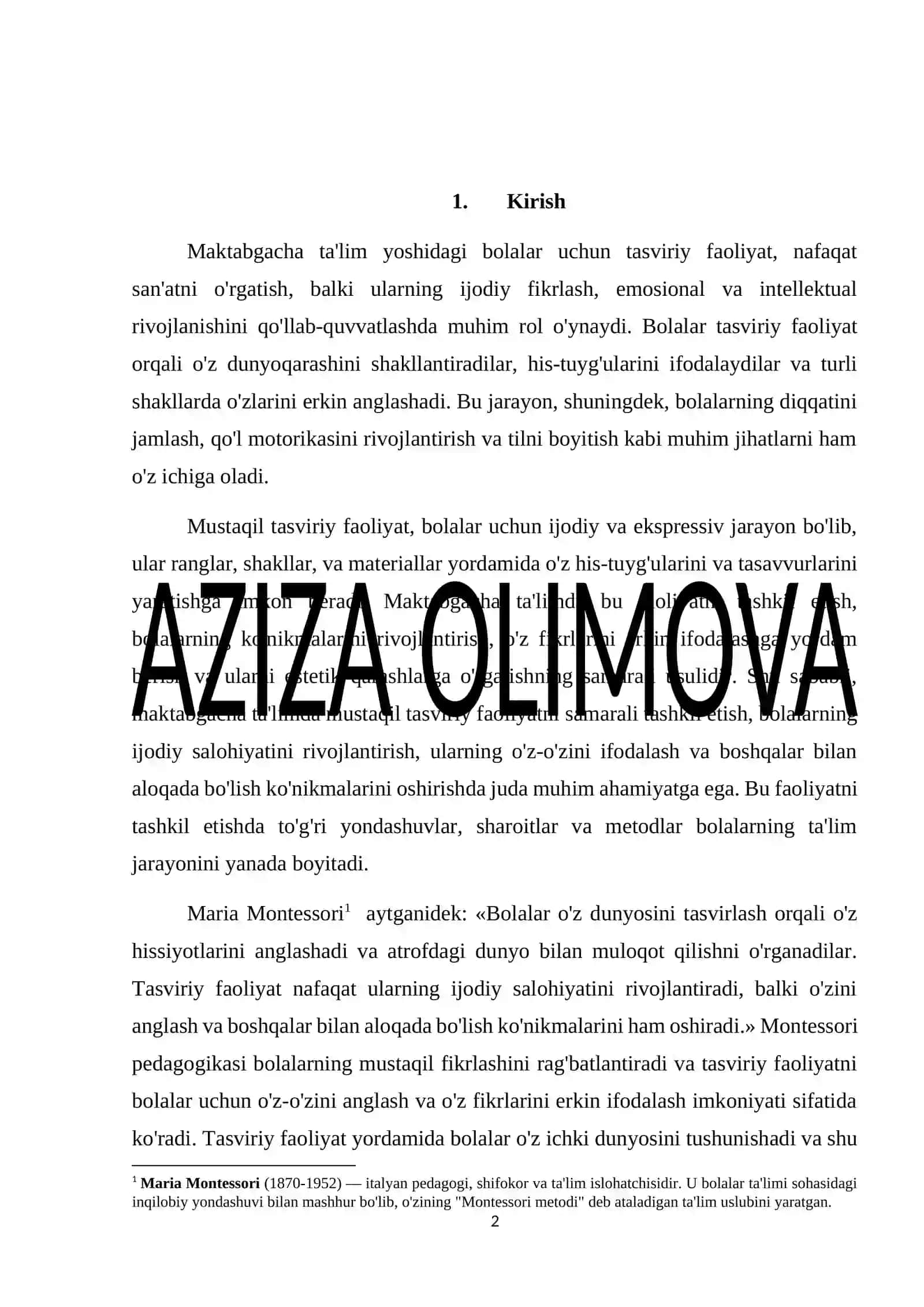 Maktabgacha ta'limda mustaqil tasviriy faoliyat 2