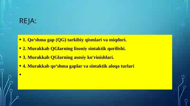 MURAKKAB QO‘SHMA GAPLARHAMDA ULARDA SINTAKTIK ALOQA TURLARI 2