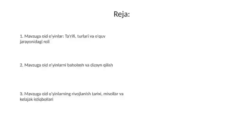 Mavzuga oid o'yinlar: Ta'rif va turlari 2