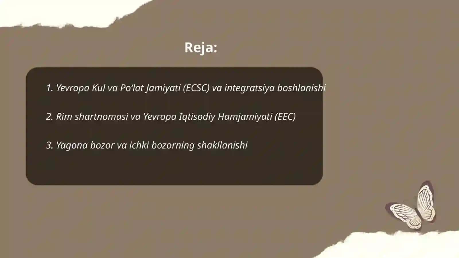 Gʻarbiy yevropada iqtisodiy va siyosiy integratsiya jarayonlari 2