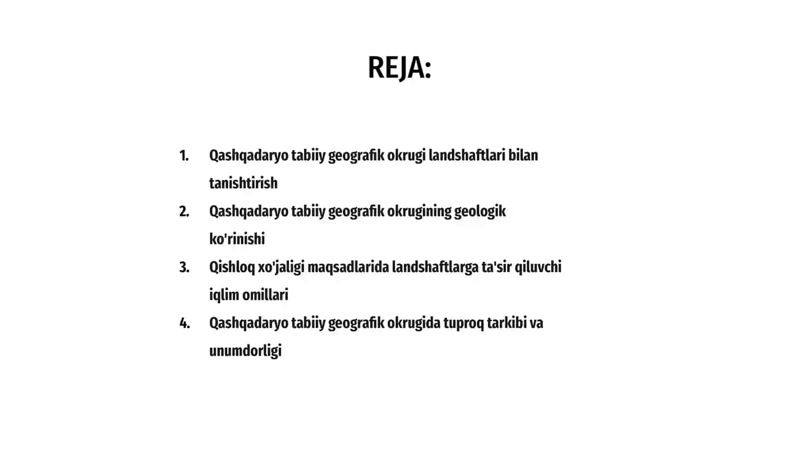 Qashqadaryo tabiiy geografik okrugi landshaftlarini qishloq xo'jaligi maqsadida baholash 2