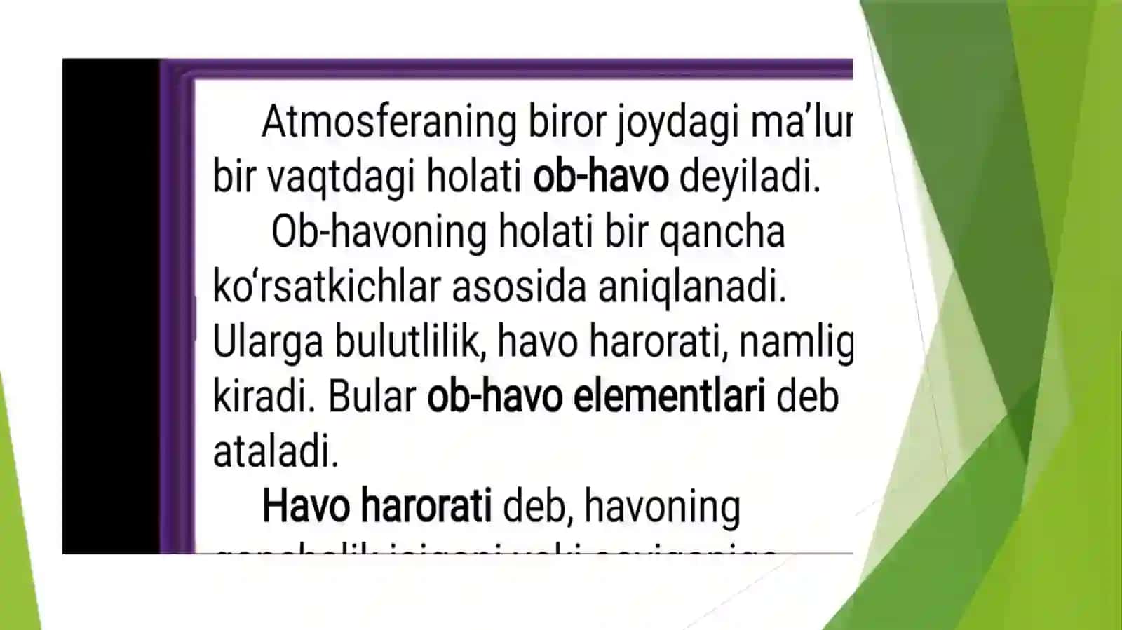 8-amaliy mashg’ulot: Ob-havo 2