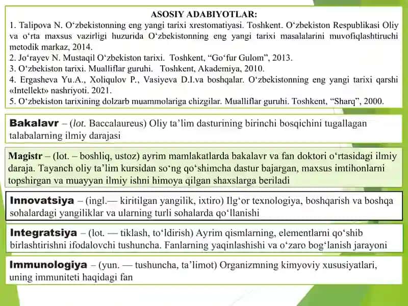 O‘ZBEKISTON RESPUBLIKASIDA TAʻLIM SOHASIDA AMALGA OSHIRILGAN ISLOHOTLAr 2