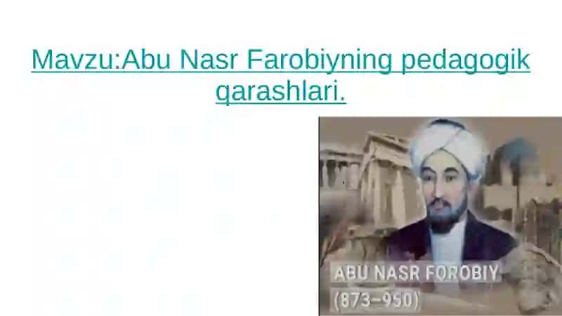 Abu Nasr Farobiyning pedagogik qarashlari 2