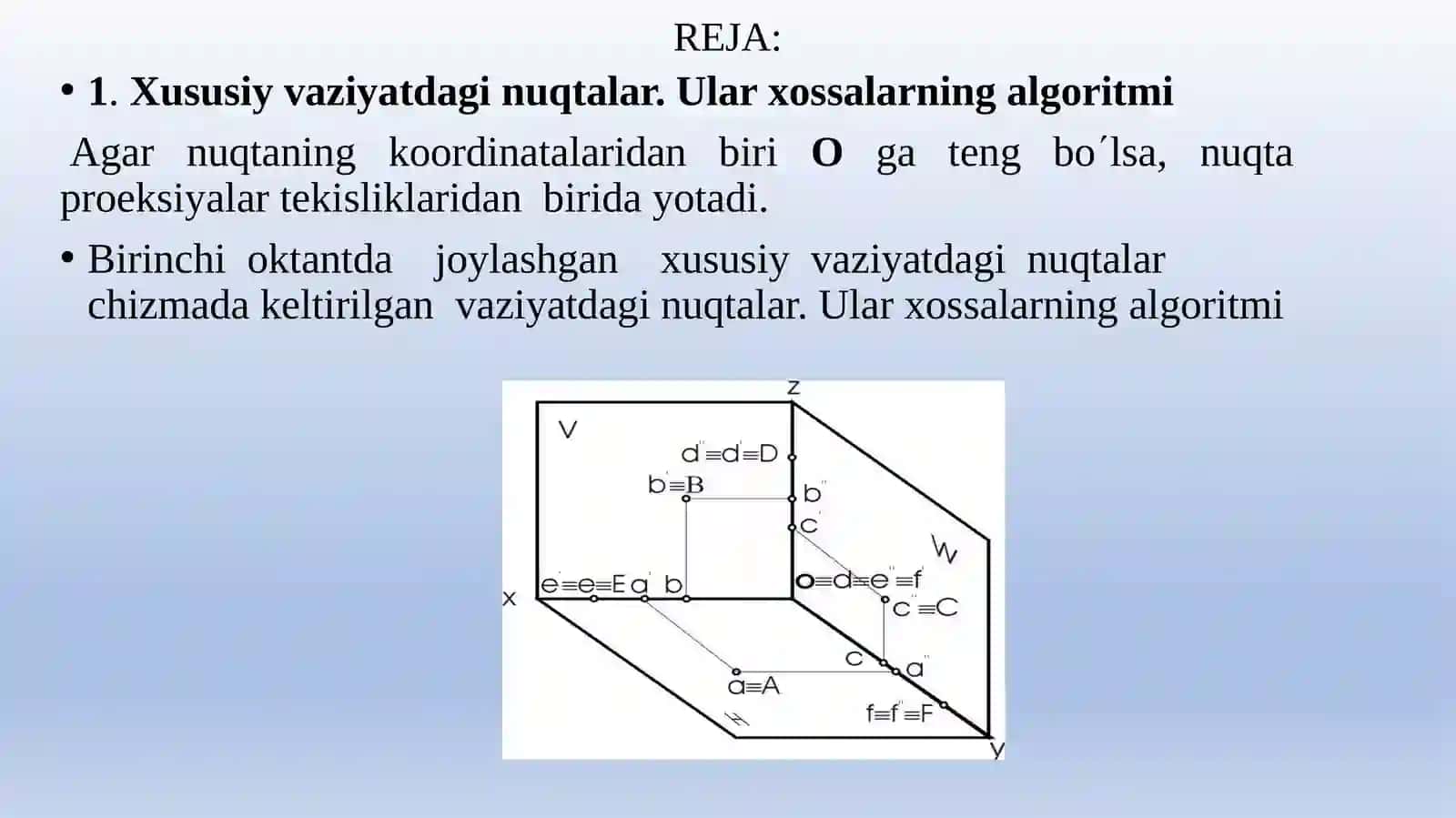 Xususiy vaziyatdagi nuqtalar 2