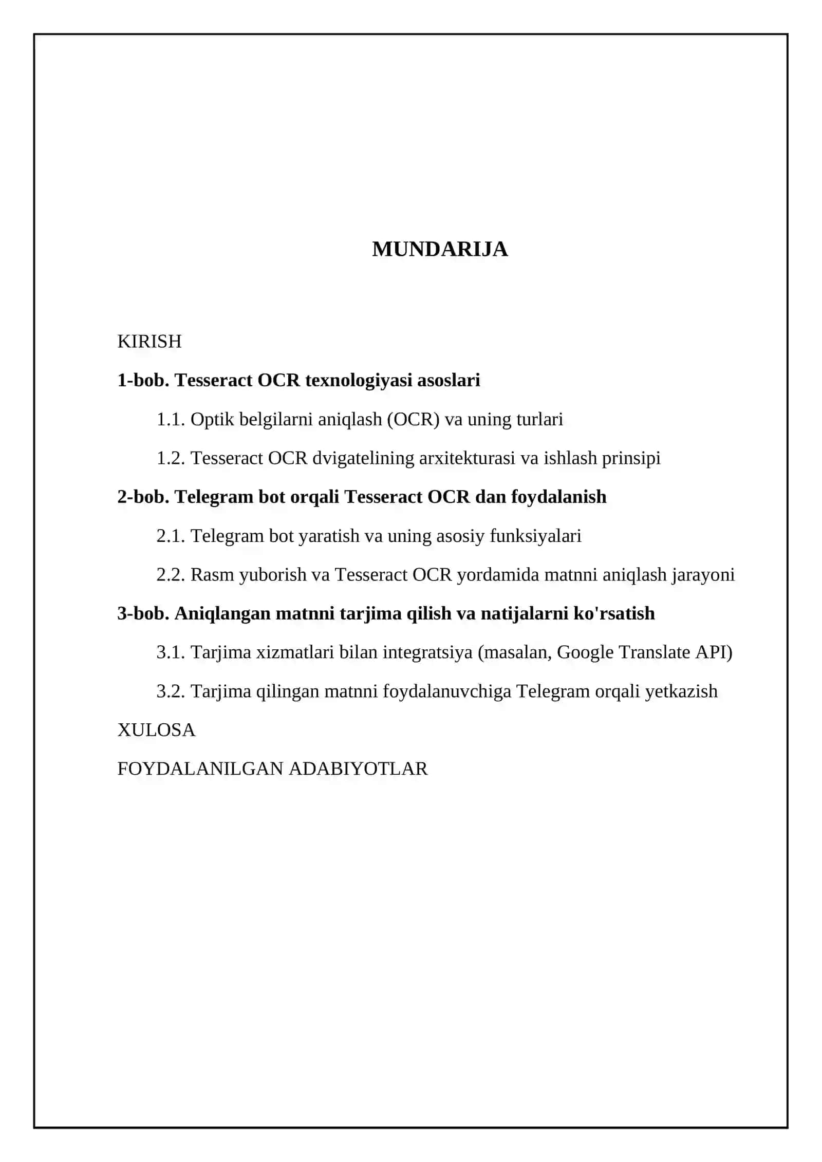 Teeseract OCR va telegram bot orqali rasmdagi ma‘lunotlarni tarjima qilish 2