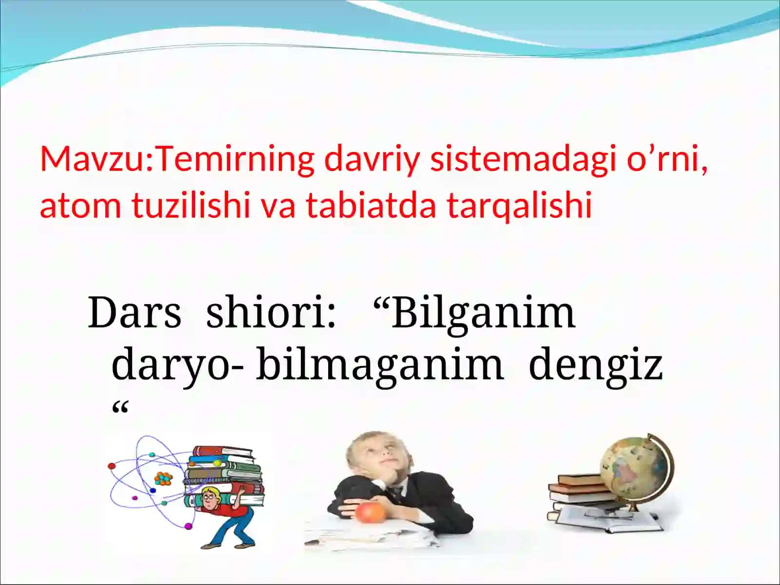 Temirning davriy sistemadagi o'rni, atom tuzilishi va tabiatda tarqalishi 2