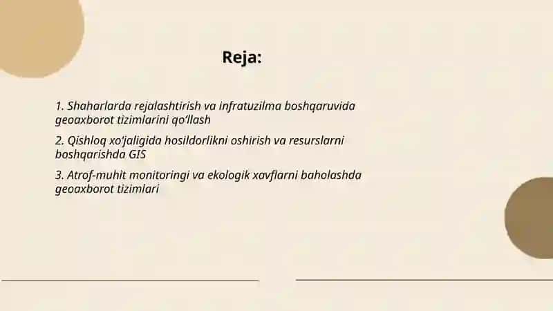 Geoaxborot tizimlari 2
